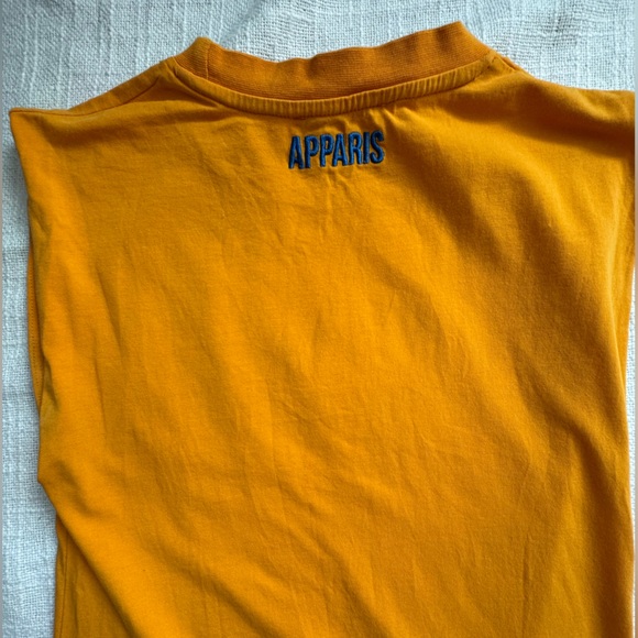 Apparis Sleeveless Tee Shirt Dress Slit Gold Yellow SZ XS - Picture 8 of 15